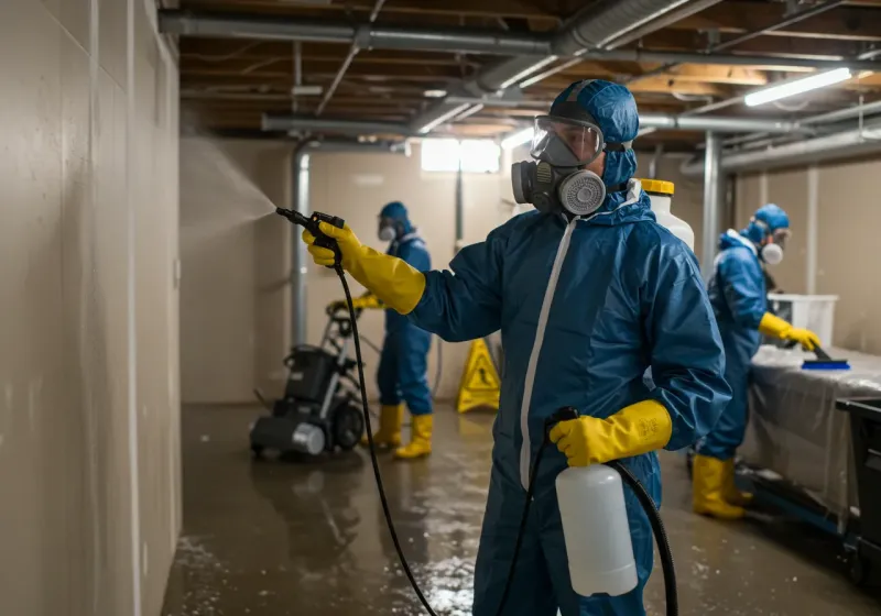 Basement Sanitization and Antimicrobial Treatment process in Pepeekeo, HI
